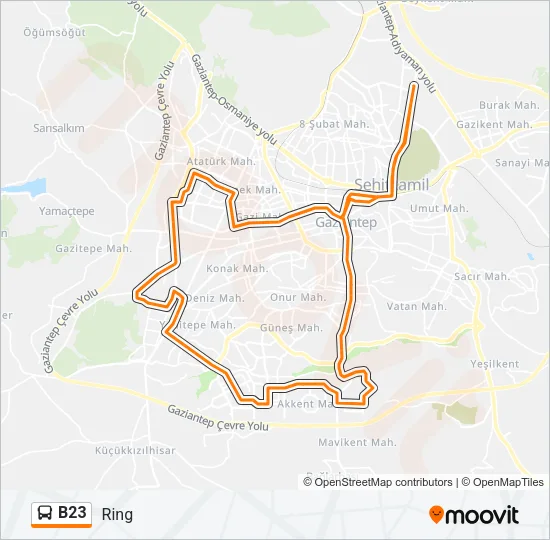 B23 Bus Line Map