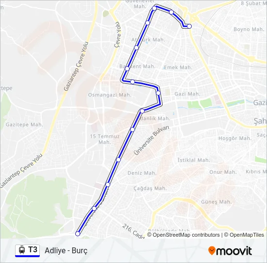 T3 Light Rail Line Map
