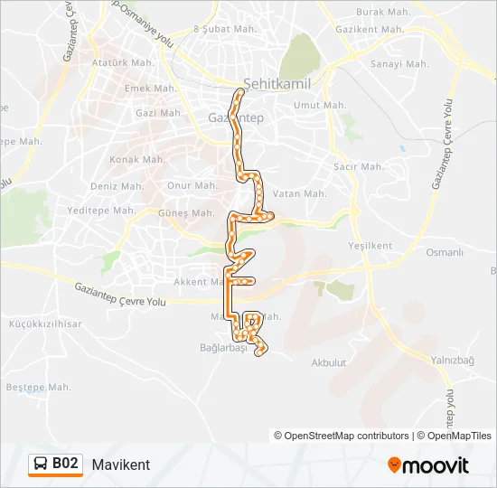 B02 Bus Line Map