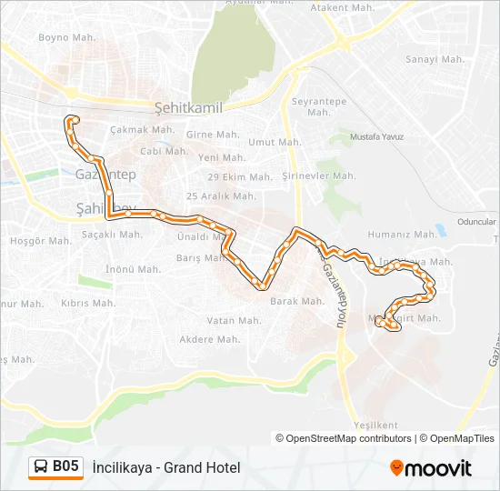B05 Bus Line Map