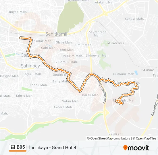 B05 Bus Line Map