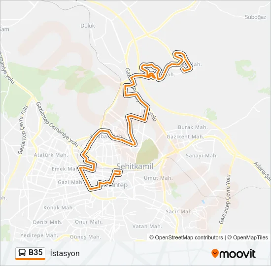 B35 Bus Line Map