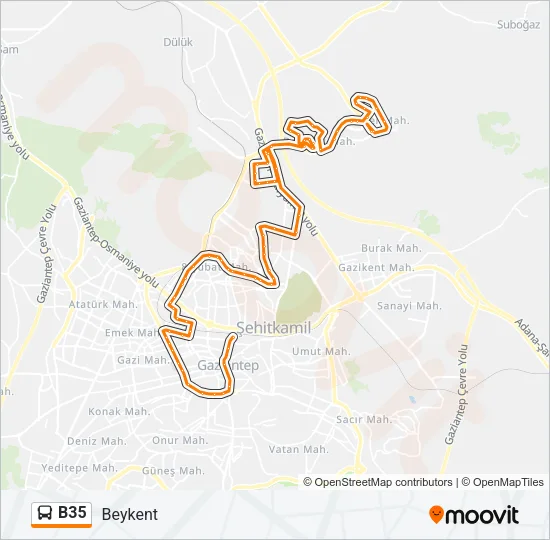B35 Bus Line Map