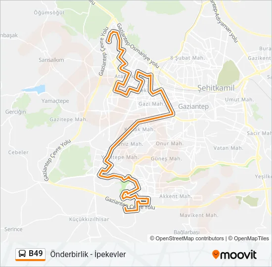B49 Bus Line Map