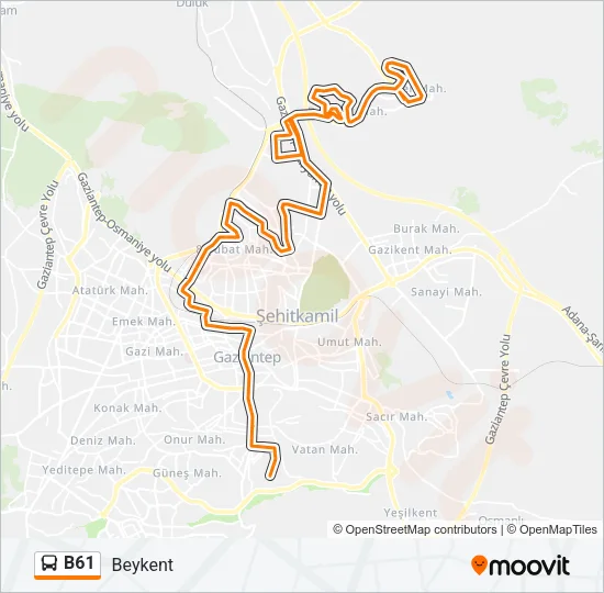 B61 Bus Line Map