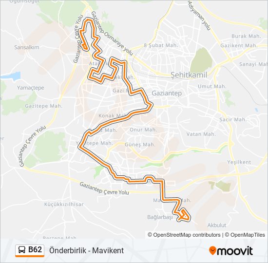 B62 Bus Route Map B62 Route: Schedules, Stops & Maps - Önderbirlik Sitesi (Updated)