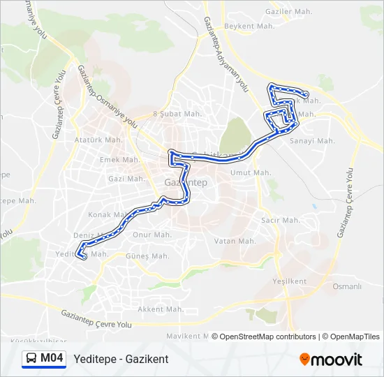 M04 Bus Line Map