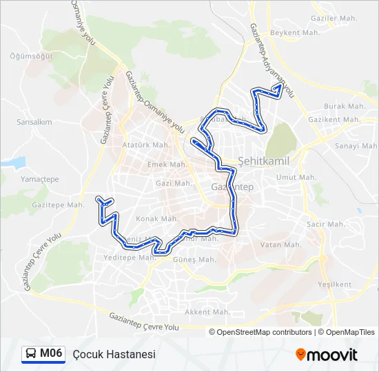 M06 Bus Line Map