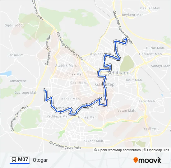 M07 Bus Line Map