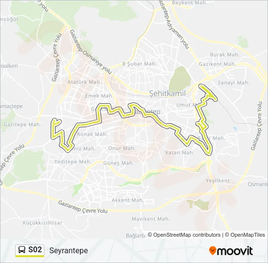 S02 Bus Line Map