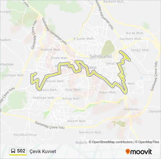 S02 Bus Line Map