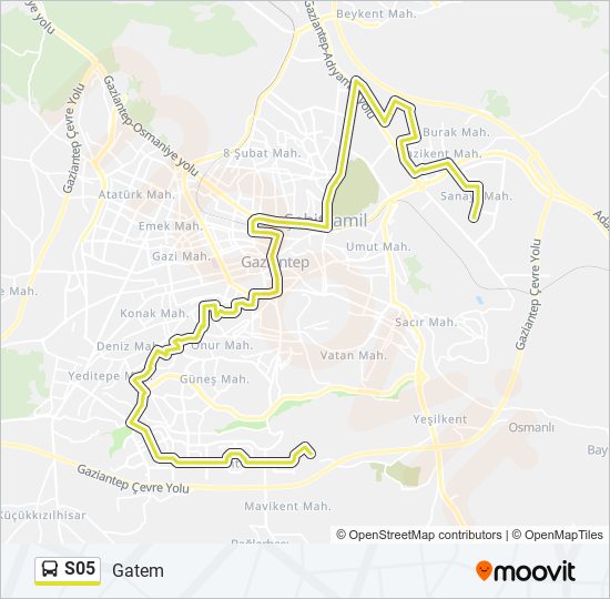 S05 bus Line Map