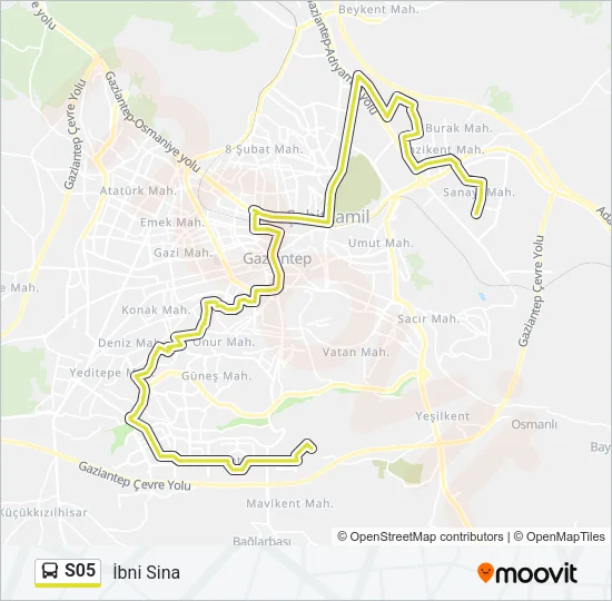 S05 Bus Line Map