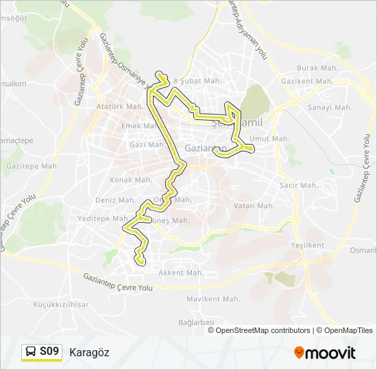 S09 Bus Line Map