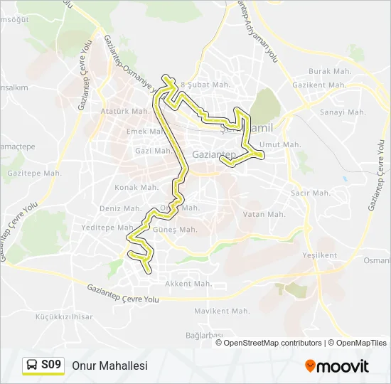 S09 Bus Line Map