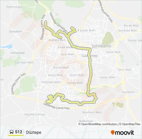 S12 Bus Line Map