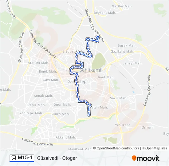 M15-1 Bus Line Map