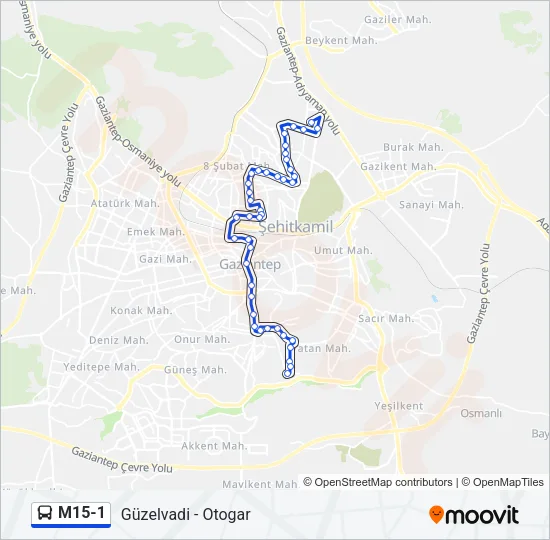 M15-1 Bus Line Map