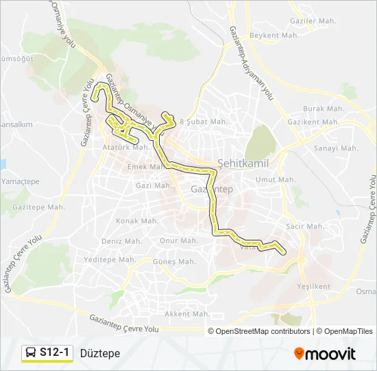 S12-1 Bus Line Map