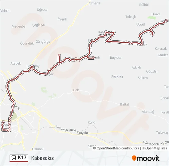 K17 Bus Line Map
