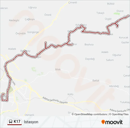 K17 Bus Line Map