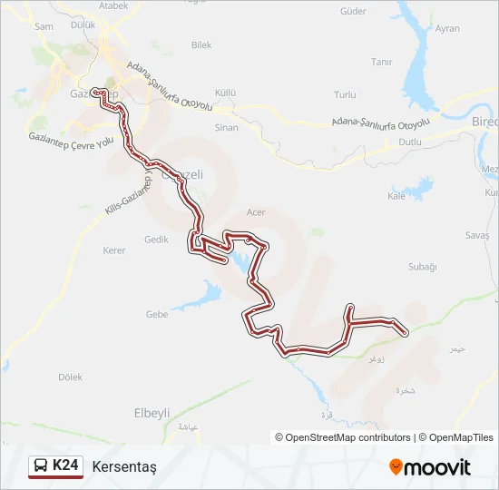 K24 Bus Line Map