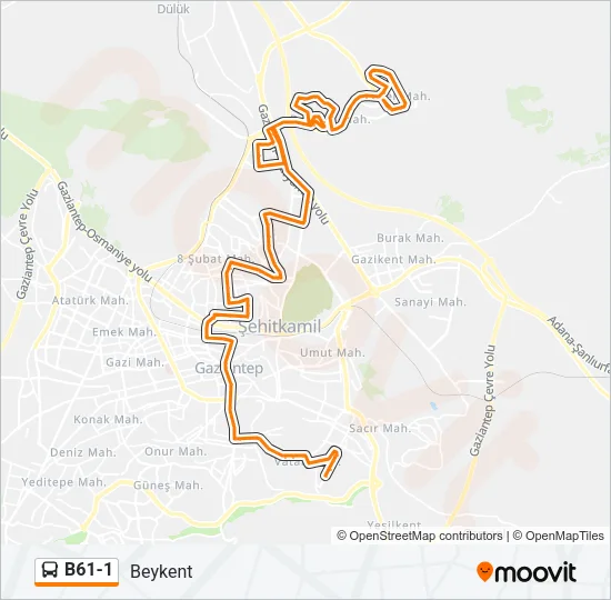 B61-1 Bus Line Map
