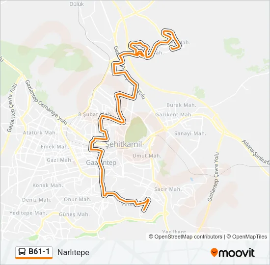 B61-1 Bus Line Map