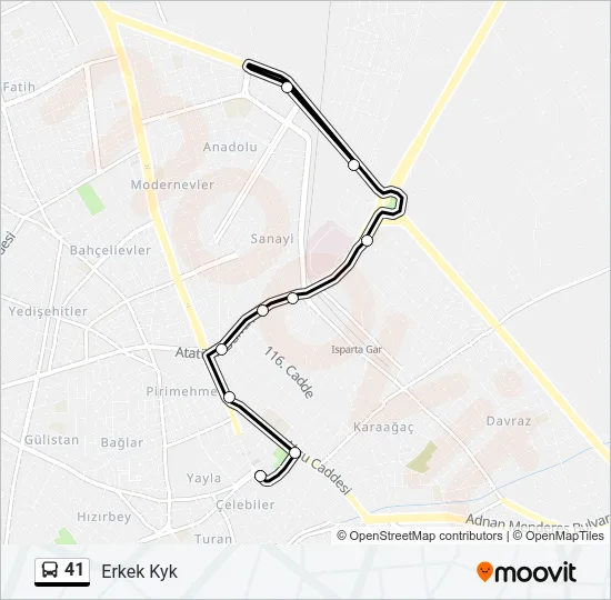 41 Bus Line Map