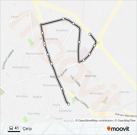 41 Bus Line Map