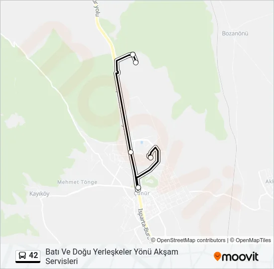 42 Bus Line Map