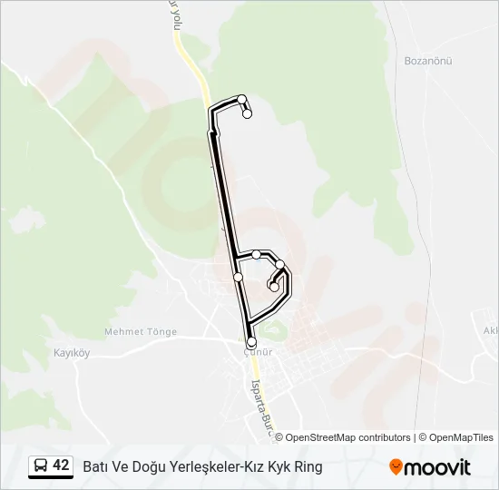 42 Bus Line Map