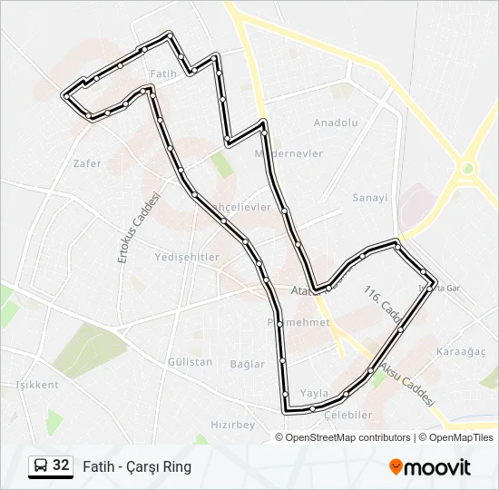 32 Bus Line Map