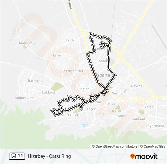 11 Bus Line Map