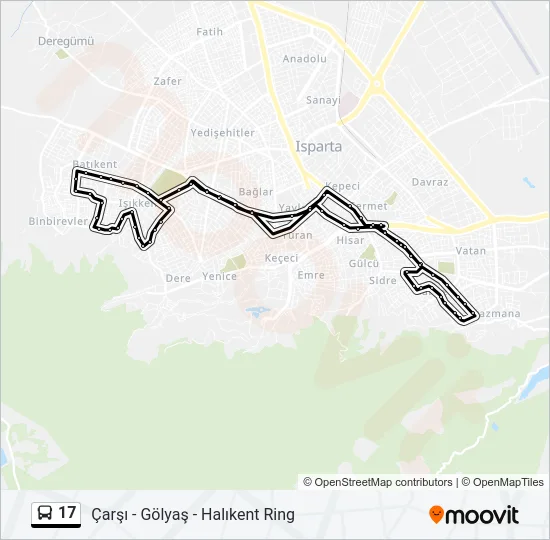 17 Bus Line Map
