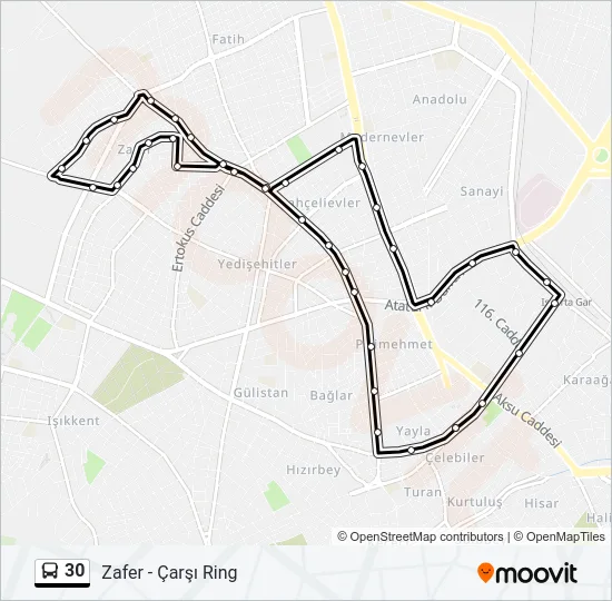 30 Bus Line Map