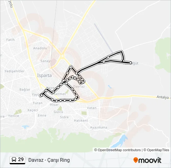 29 Bus Line Map