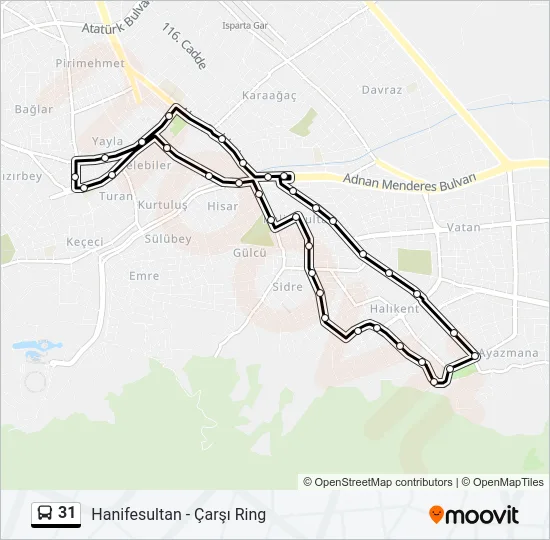 31 Bus Line Map