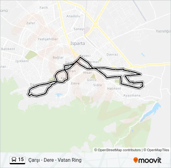 15 Bus Line Map