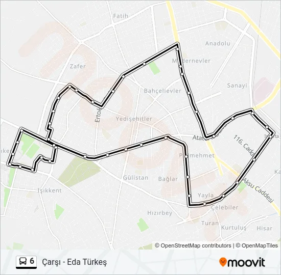 6 Bus Line Map