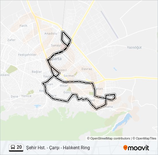 20 bus Line Map