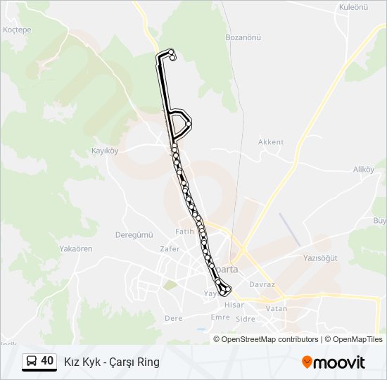 40 bus Line Map