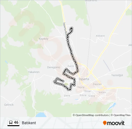46 Bus Line Map