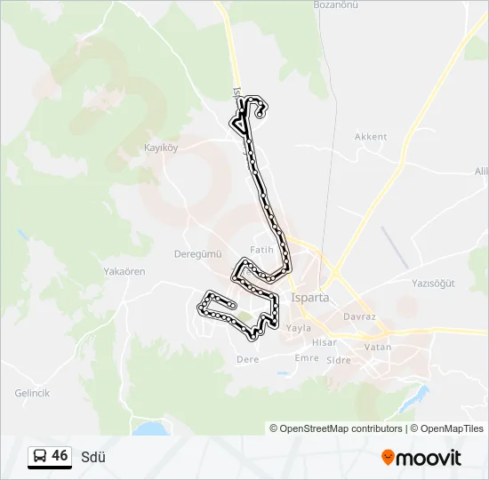 46 Bus Line Map