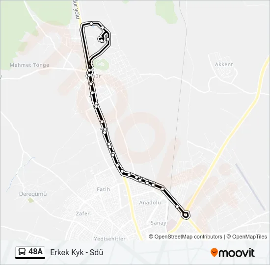 48A Bus Line Map