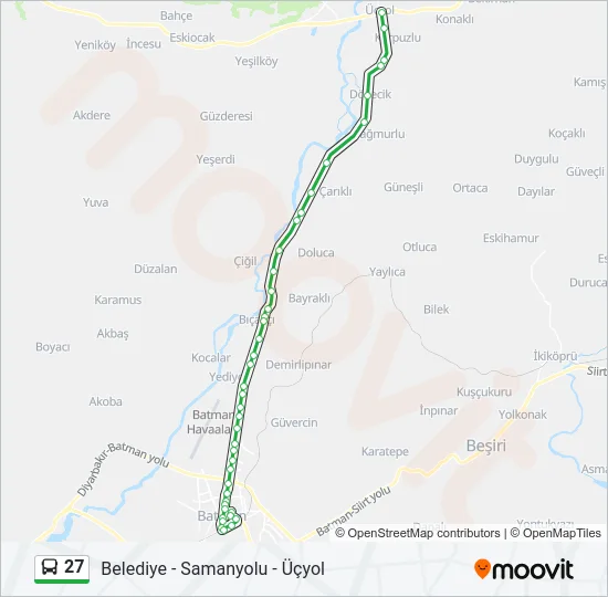 27 Bus Line Map