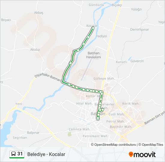 31 Bus Line Map