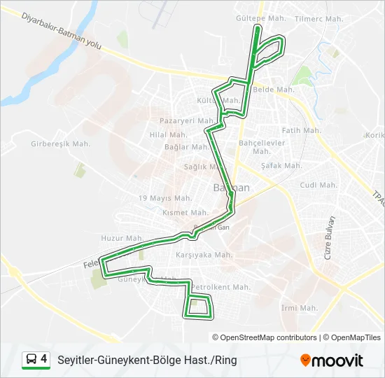 4 Bus Line Map