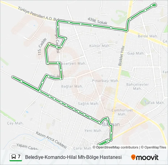 7 Bus Line Map