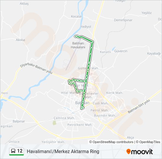 12 Bus Line Map